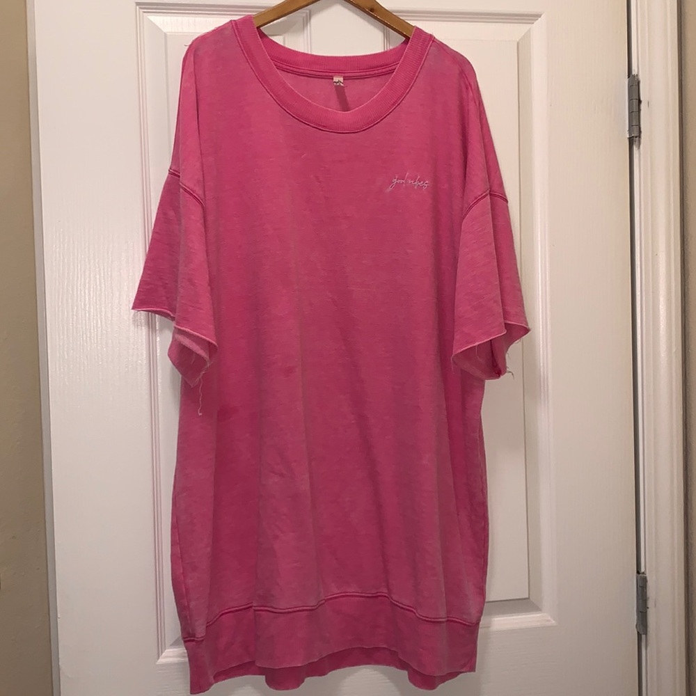 Free People Good Vibes Tee Shirt Dress